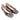 Women Ballerina Shoes with hidden heel in Laminated Gun Metal Leather