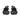 Women's Black Laminated Leather Kitten Heel Thong Sandals
