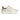 Women's Ivory Leather Platform Sneakers with Platino Laminated Details