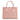 Twist Large Leather Suede Tote in Pink