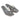 Women's Gunmetal Laminated Leather Kitten Heel Thong Sandals