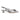 Woman Pointed Slingback with Kitten Heel in Silver Laminated Leather