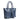 Sophia Intrecciato Optical Zippered Shopping Bag in Pearlized Blue
