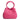 Top Handle Intrecciato Optical Leather Bag in Nappa and Suede Fucsia