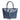 Sophia Intrecciato Optical Zippered Shopping Bag in Pearlized Blue