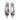 Woman Pointed Slingback with Kitten Heel in Silver Laminated Leather