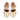 Women Low Block Heel Leather Sandals in Softy Milk