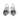 Woman Pointed Slingback with Kitten Heel in Silver Laminated Leather