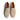 Men Slip-On Suede Apron Toe Loafers in Beige