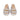 Women Block Heel Leather Slip-on Sandals in Nude