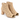 Women Open Toe Lasered Ankle Booties in Suede Beige