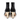 Women Open Toe Platform Ankle Booties in Nappa Black