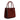 Twist Small Leather Suede Tote in Cabernet