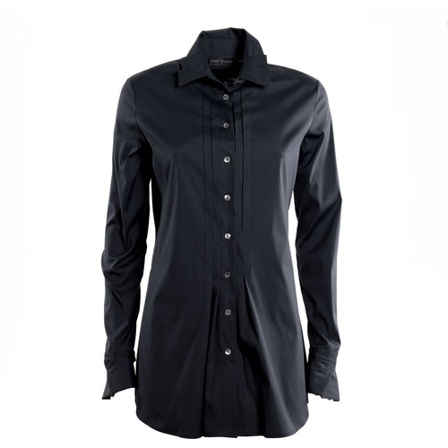 Jennifer Tattanelli crafted in Florence this timeless wardrobe essential, this classic black long-sleeved women shirt is crafted from high quality cotton