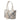 Sophia Petite Intrecciato Scozzese Zippered Shopping Bag in Beige, Platinum and Grey - Jennifer Tattanelli