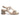 Women's Circle Leather Sandals in Lurex Champagne - Jennifer Tattanelli