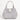 Women's Pearl Grey and Bluette Shimmer Leather Lucia Bag Intreccio Optical