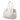 Women Intrecciato Optical Top Handle Bag in White and Beige - Jennifer Tattanelli