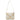Women's Intrecciato Scozzese Shoulder Bag in Beige, White and Gold - Jennifer Tattanelli