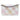 Woman Leather Cross Body Clutch Intreccio Scozzese in Pearled White, Pink and Platinum - Jennifer Tattanelli