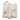 Women's Leather Crossbody Bag Intreccio Scozzese in Beige, Gold and White - Jennifer Tattanelli