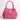 Women's Pink and Red Shimmer Leather Lucia Bag Intreccio Optical