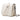 Woman Leather Crossbody Clutch Intreccio Optical in Beige and White - Jennifer Tattanelli