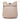 Women's Leather Intreccio Scozzese Crossbody Bag in Nude, White and Grey - Jennifer Tattanelli