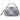 Women's Oval Top Handle Leather Bag in Nabuck Grey and Silver Intreccio Scozzese - Jennifer Tattanelli
