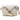 Woman Leather Crossbody Clutch Intreccio Scozzese in Beige, White and Gold - Jennifer Tattanelli