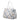 Women Intrecciato Scozzese Top Handle Bag in White, Cipria and Grey - Jennifer Tattanelli