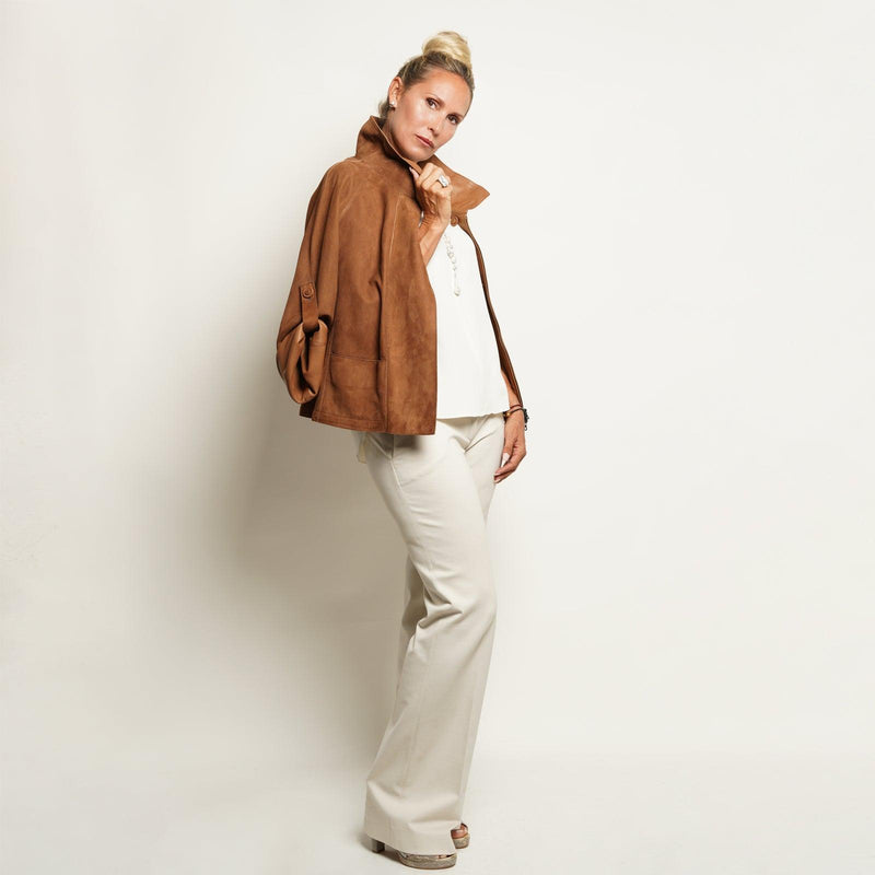 Reversible Pieno Fiore Leather Jacket in Bruciato