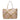 Women Leather Intreccio Scozzese Reversible Bag in Sabbia, Gold and Pink - Jennifer Tattanelli