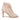 Women Open Toe Platform Ankle Booties in Suede Nude - Jennifer Tattanelli