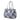 Women Intrecciato Scozzese Top Handle Bag in Pearl Grey, Silver and Blue - Jennifer Tattanelli