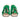 Woman Slip on Pumps With Tassels Detail in Green and Platinum - Jennifer Tattanelli