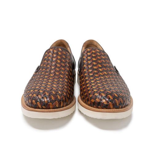 Men Slip On Leather Shoes in Cuoio and Brown - Jennifer Tattanelli