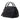 Women's Oval Top Handle Leather Bag in Black and Navy Blue Intreccio Optical - Jennifer Tattanelli
