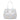 Women Intrecciato Scozzese Top Handle Bag in White, Silver and Beige - Jennifer Tattanelli
