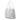 Women Top Handle Leather Bag Intreccio Scozzese in White, Silver and Beige - Jennifer Tattanelli
