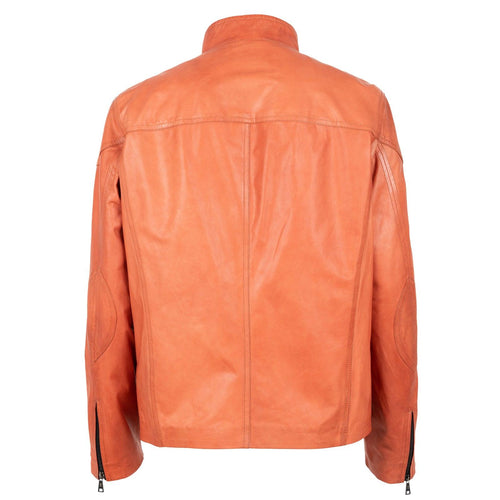 Men Classic Leather Short Jacket - Jennifer Tattanelli