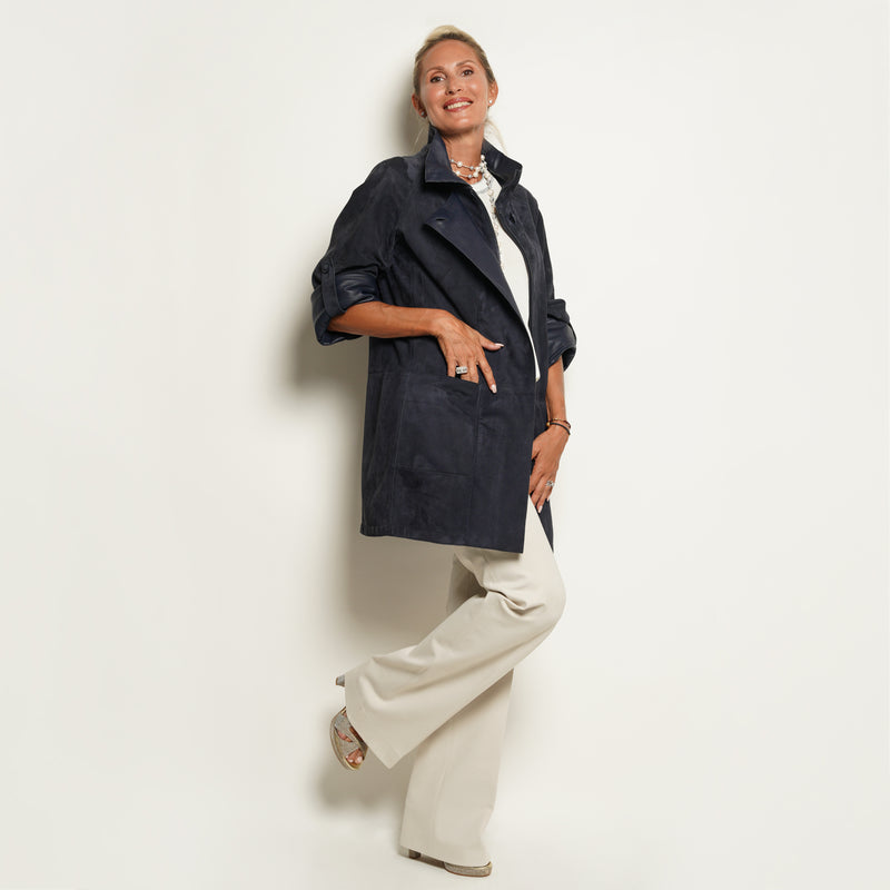 ALBA Reversible Leather Jacket in Carta Da Zucchero