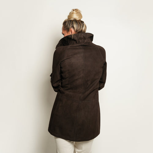 ALBA Reversible Leather Jacket in Dark Brown