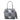 Women Top Handle Leather Bag Intreccio Scozzese in Pearl Grey , Nabuk Grey and Silver - Jennifer Tattanelli