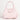 Women's Pearled Pink Nappa Perlata Leather Lucia Bag Intreccio Quadro