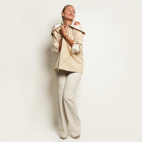 ALBA Reversible Leather Jacket in Nude