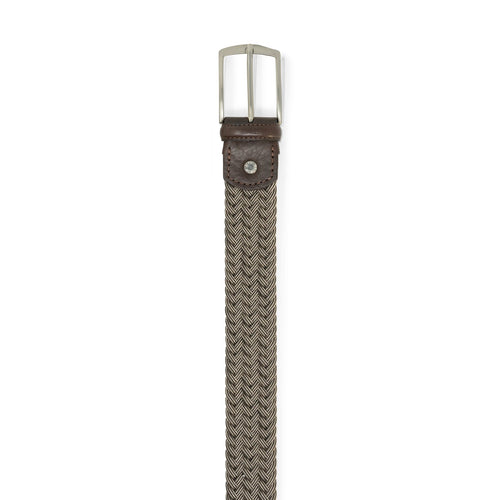 Unisex Woven Leather Belt in Brown - Jennifer Tattanelli