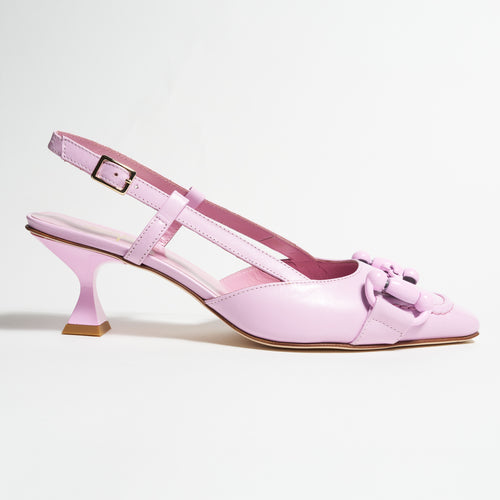 Women's Rose BonBon Patent Leather Pumps with Museum Low Heel