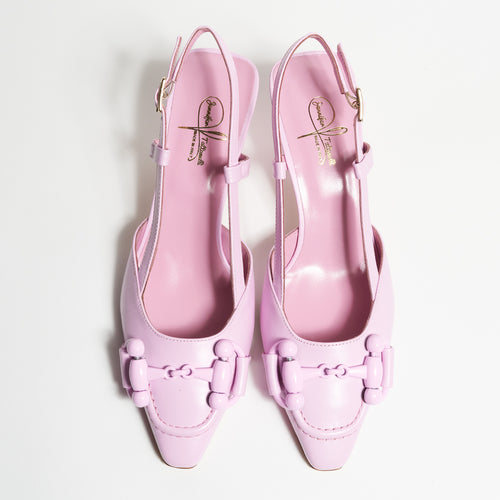 Women's Rose BonBon Patent Leather Pumps with Museum Low Heel