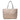 Women Leather Intreccio Optical Reversible Bag in Sabbia and Grey - Jennifer Tattanelli